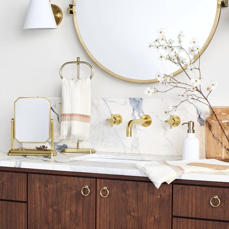 slide 2 of 4, Hearth & Hand with Magnolia Vintage Vanity Mirror with Tray Brushed Brass - Hearth & Hand™ with Magnolia, 1 ct
