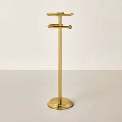 Hearth & Hand with Magnolia 26" Brass Toilet Paper Stand Brushed Finish - Hearth & Hand™ with Magnolia