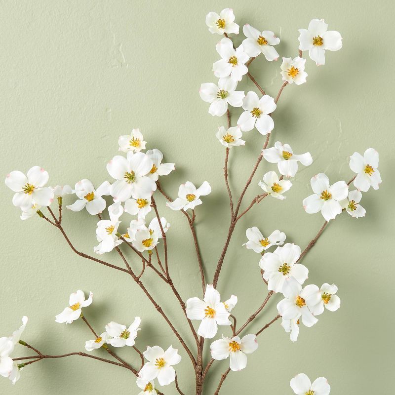 slide 3 of 3, Hearth & Hand with Magnolia 28" Faux White Dogwood Flower Stem - Hearth & Hand™ with Magnolia, 1 ct