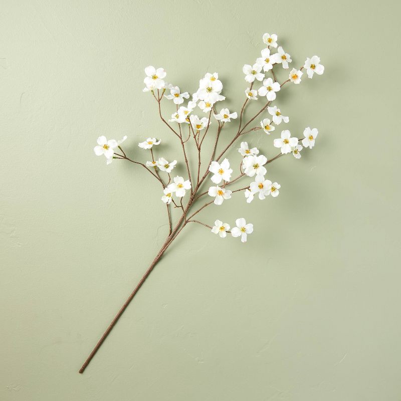 slide 1 of 3, Hearth & Hand with Magnolia 28" Faux White Dogwood Flower Stem - Hearth & Hand™ with Magnolia, 1 ct