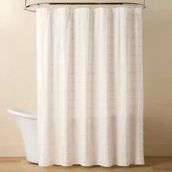 Hearth & Hand with Magnolia Tufted Grid Shower Curtain Cream - Hearth & Hand™ with Magnolia