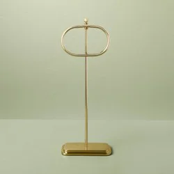 Hearth & Hand with Magnolia Brass Bathroom Hand Towel Stand Antique Finish - Hearth & Hand™ with Magnolia