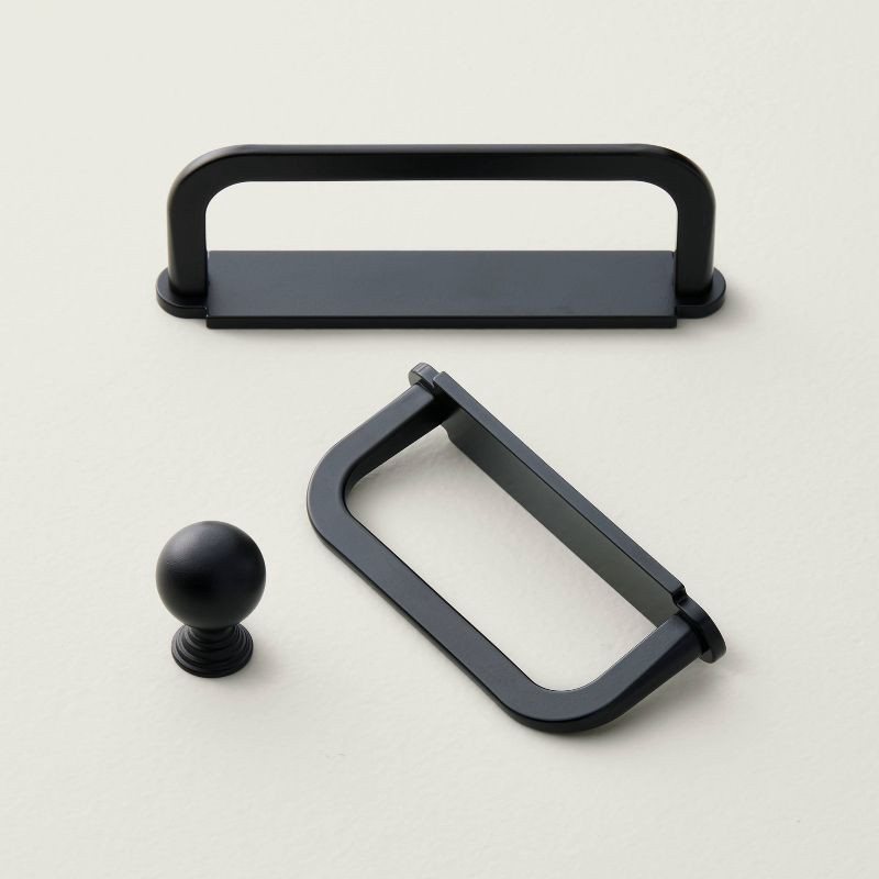 slide 4 of 4, Hearth & Hand with Magnolia Traditional Cabinet Knobs Matte Black (Set of 2) - Hearth & Hand™ with Magnolia, 1 ct