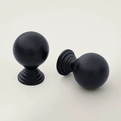 Hearth & Hand with Magnolia Traditional Cabinet Knobs Matte Black (Set of 2) - Hearth & Hand™ with Magnolia