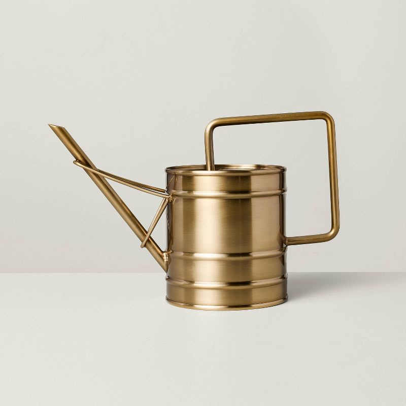 slide 1 of 4, Hearth & Hand with Magnolia 1L Brass Metal Watering Can - Hearth & Hand™ with Magnolia, 1 liter