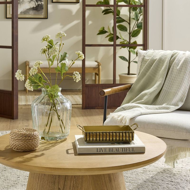 slide 2 of 3, Hearth & Hand with Magnolia Colorblock Woven Throw Blanket Tan/Green - Hearth & Hand™ with Magnolia, 1 ct