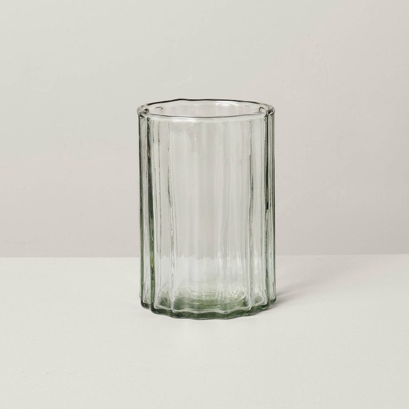 slide 1 of 4, Hearth & Hand with Magnolia Fluted Glass Bathroom Tumbler Light Green - Hearth & Hand™ with Magnolia, 1 ct