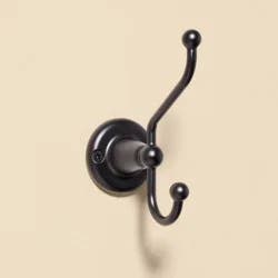 Hearth & Hand with Magnolia Vintage Double Wall Hook Matte Black - Hearth & Hand™ with Magnolia
