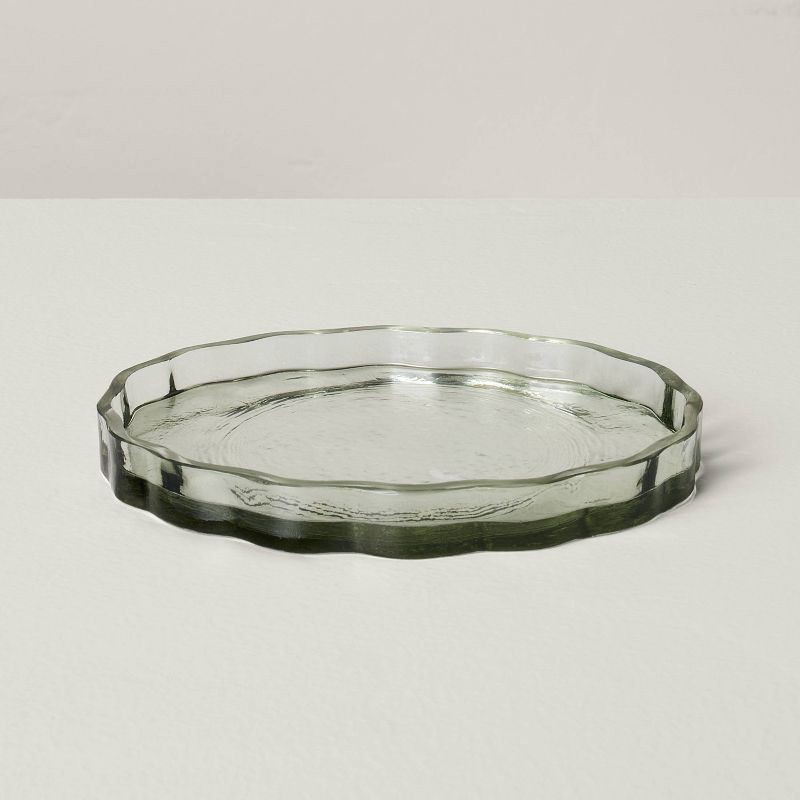 slide 1 of 4, Hearth & Hand with Magnolia Fluted Glass Soap Dish Light Green - Hearth & Hand™ with Magnolia, 1 ct