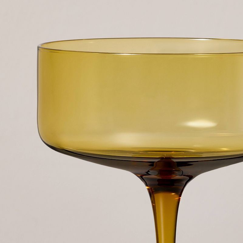 slide 3 of 3, Hearth & Hand with Magnolia 9.8oz Coupe Glass Yellow - Hearth & Hand™ with Magnolia, 9.8 oz