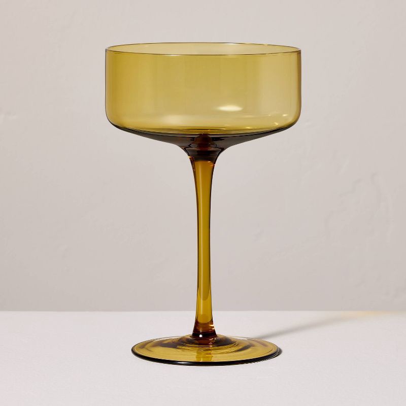 slide 1 of 3, Hearth & Hand with Magnolia 9.8oz Coupe Glass Yellow - Hearth & Hand™ with Magnolia, 9.8 oz