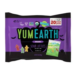 YumEarth Halloween Sour Littles Laydown Bag Candy - 10oz/20ct