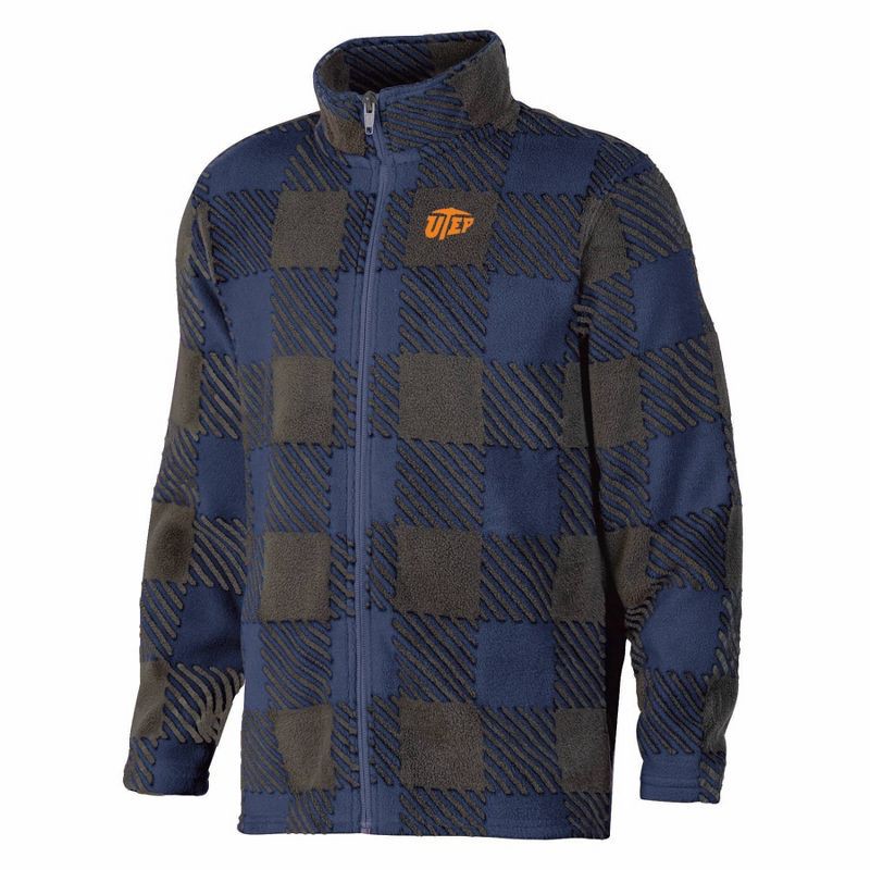 slide 1 of 3, NCAA UTEP Miners Boys' Buffalo Checkered Fleece T-Shirt - M, 1 ct