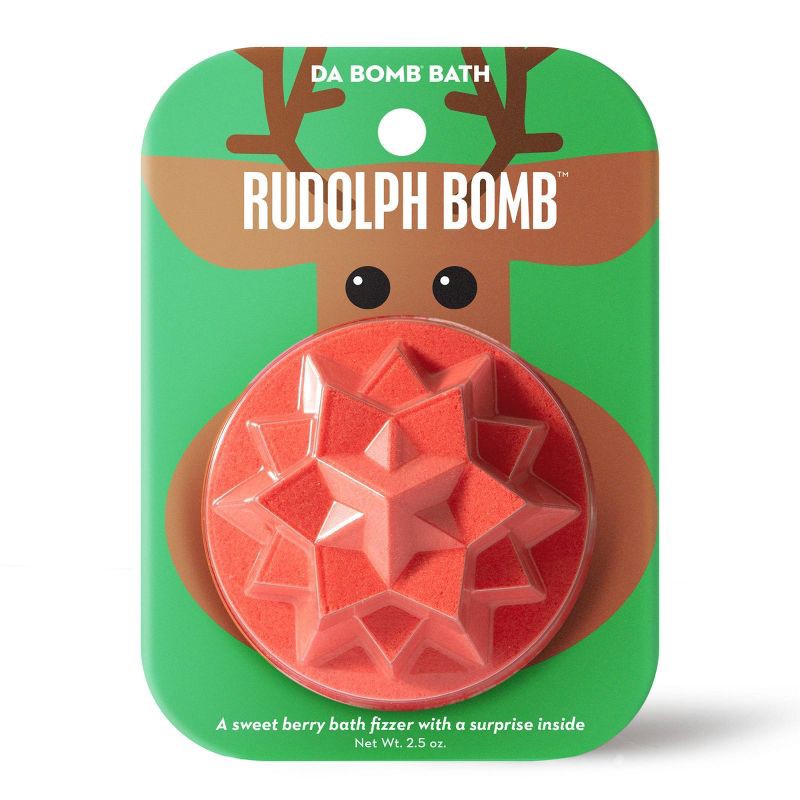 slide 1 of 7, Da Bomb Bath Fizzers Stocking Stuffer Rudolph-Star Bath Bomb - 2.5oz, 2.5 oz