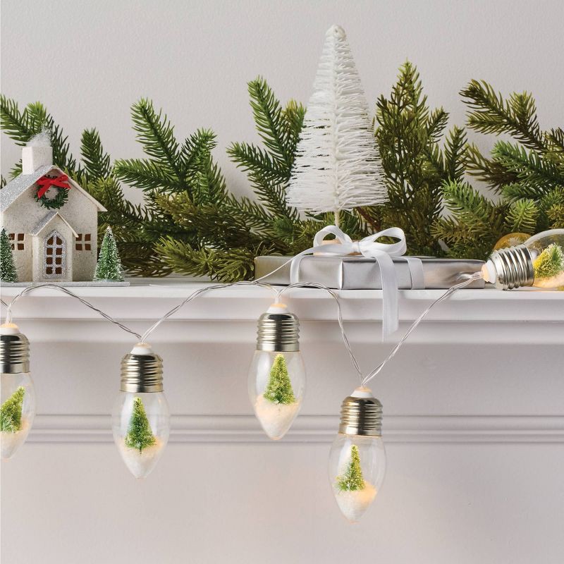 slide 2 of 4, 8' Christmas Tree 15 LED Bulb Battery Operated String Light - Wondershop™, 1 ct