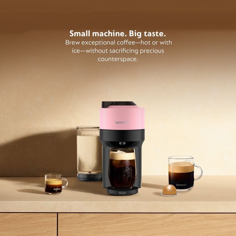 slide 3 of 14, Nespresso Vertuo Pop+ Coffee and Espresso Maker by De'Longhi, Candy Pink: Nespresso Machine with Pods, Automatic Shut-Off, 1 ct