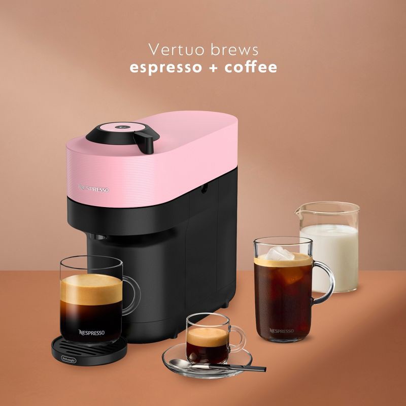 slide 4 of 14, Nespresso Vertuo Pop+ Coffee and Espresso Maker by De'Longhi, Candy Pink: Nespresso Machine with Pods, Automatic Shut-Off, 1 ct