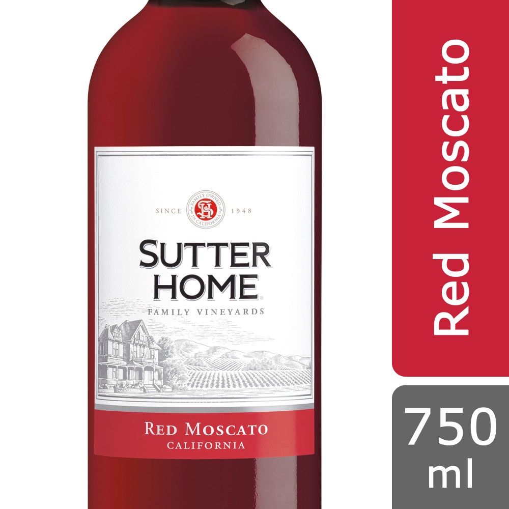 slide 1 of 1, Sutter Home Red Moscato, 750 ml
