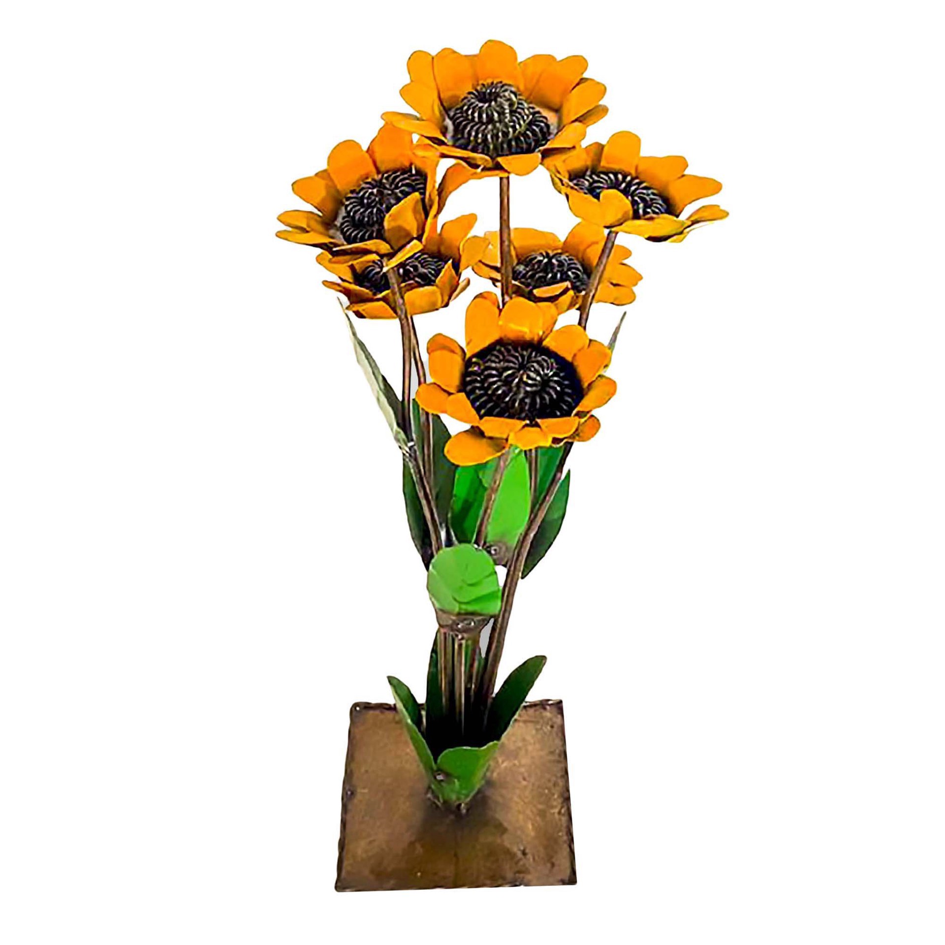 slide 1 of 1, Creative Decor Sourcing Large Metal Sunflower Dcor, 17 in x 36 in