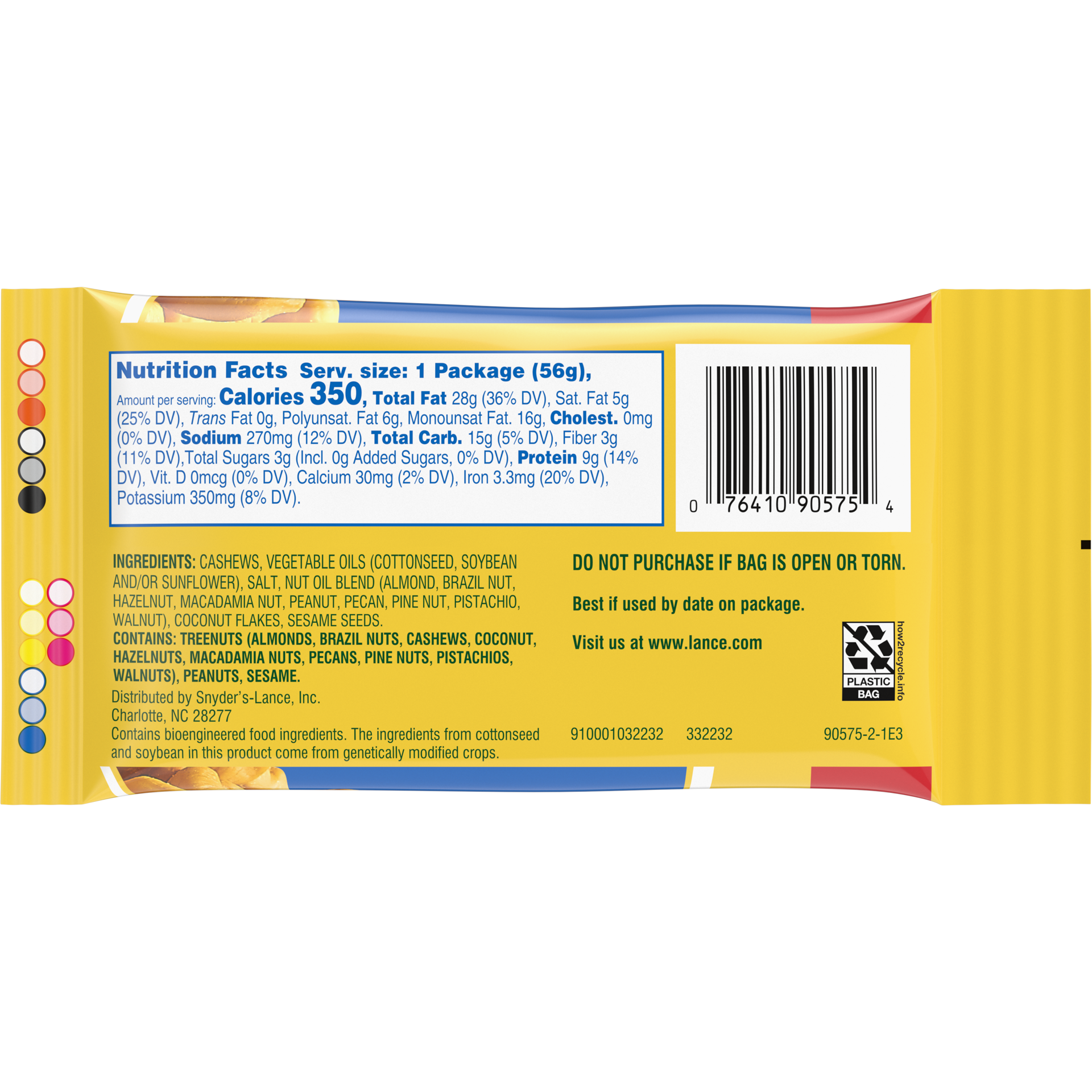 slide 2 of 5, Lance Whole Cashews, Snack Pack 2 Oz, 2 oz