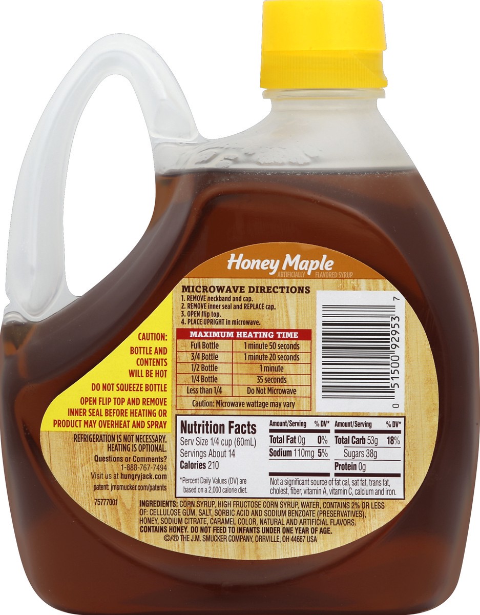 slide 3 of 6, Hungry Jack Honey Maple Syrup, 27.6 fl oz