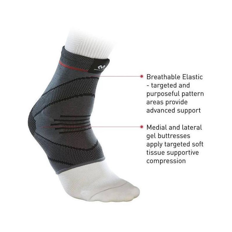 slide 3 of 4, McDavid Sport Compression Knit Ankle Sleeve with Gel Buttress - (S /M): Joint Support, Nylon & Spandex, Age 16+, 1 ct
