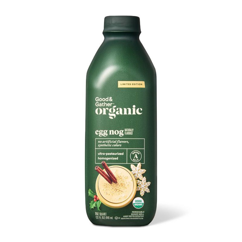 slide 1 of 5, Organic Eggnog - 1qt - Good & Gather™, 1 qt