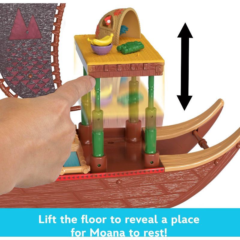 slide 3 of 6, Disney Moana 2 Moana's Adventure Canoe Playset with Small Doll & Accessories, 1 ct