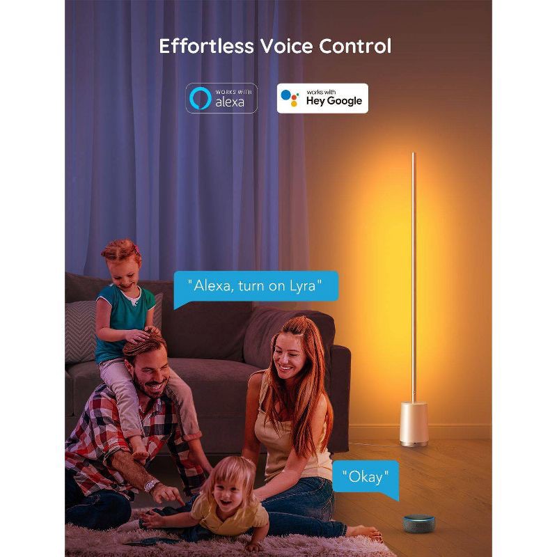 slide 7 of 8, Govee RGBIC Floor Lamp: Multicolored LED Light Effects & Metal Home Spotlight, 1 ct