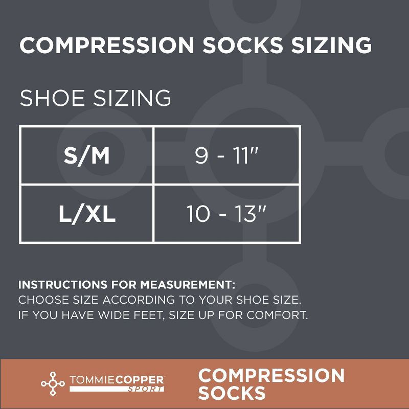 slide 5 of 5, Tommie Copper Sport Compression Knee High Socks 2pk - S/M: Leg Support, Microfiber, Adult, 2 ct