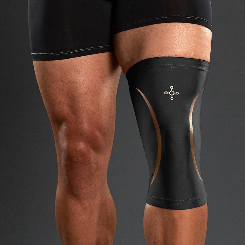 slide 2 of 5, Tommie Copper Sport Compression Knee Support Sleeve - S/M: Joint Support, Polyester Material, 1 ct