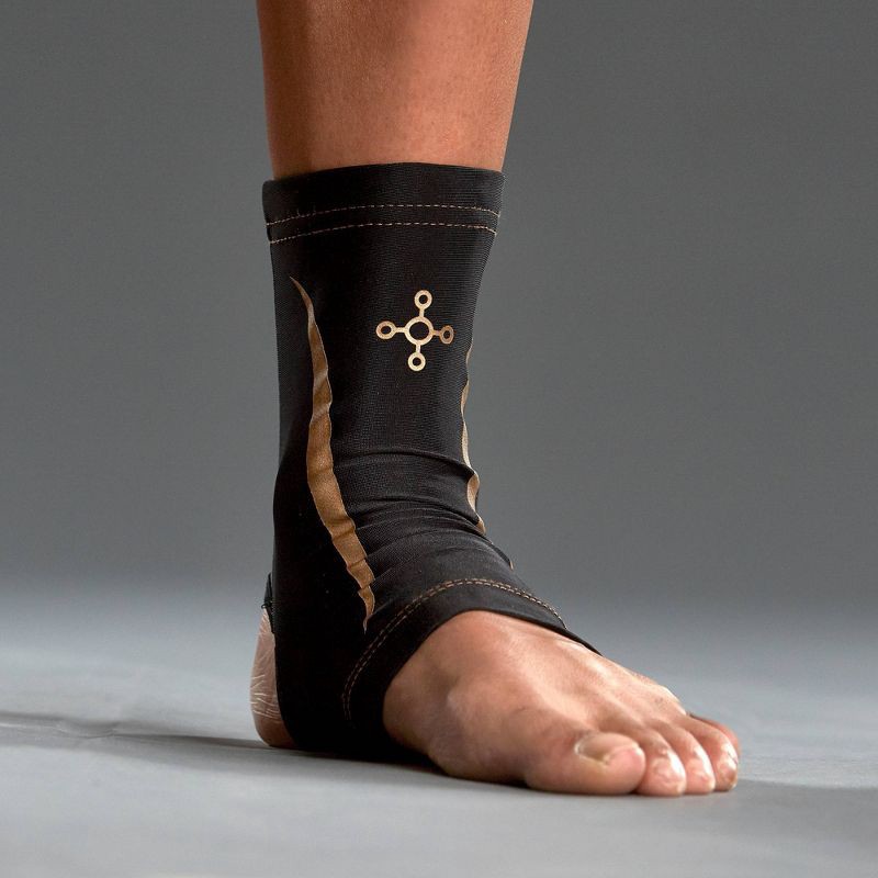 slide 3 of 5, Tommie Copper Sport Compression Ankle Support Sleeve - S/M: Joint Support, Polyester, 1 ct