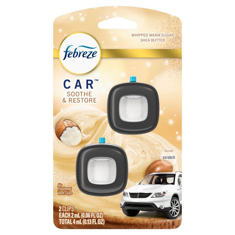 slide 2 of 14, Febreze Car Air Freshener - Soothe & Restore - 0.13 fl oz/2ct, 2 ct; 0.13 fl oz