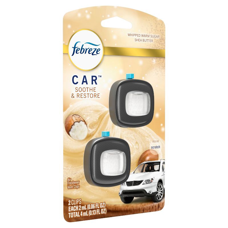 slide 10 of 14, Febreze Car Air Freshener - Soothe & Restore - 0.13 fl oz/2ct, 2 ct; 0.13 fl oz