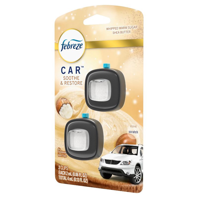 slide 11 of 14, Febreze Car Air Freshener - Soothe & Restore - 0.13 fl oz/2ct, 2 ct; 0.13 fl oz
