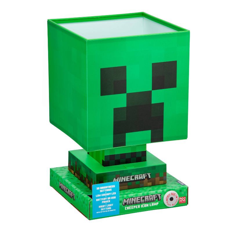 slide 2 of 6, Minecraft Creeper LED Lamp (Includes LED Light Bulb), 1 ct