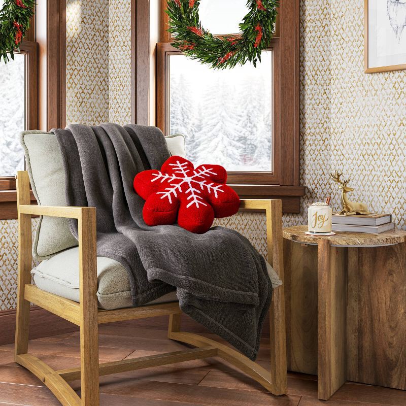 slide 2 of 5, Chenille Throw Blanket with Faux Shearling Reverse Gray - Threshold™: Lightweight, 50x70", Recycled Polyester, OEKO-TEX Certified, 1 ct