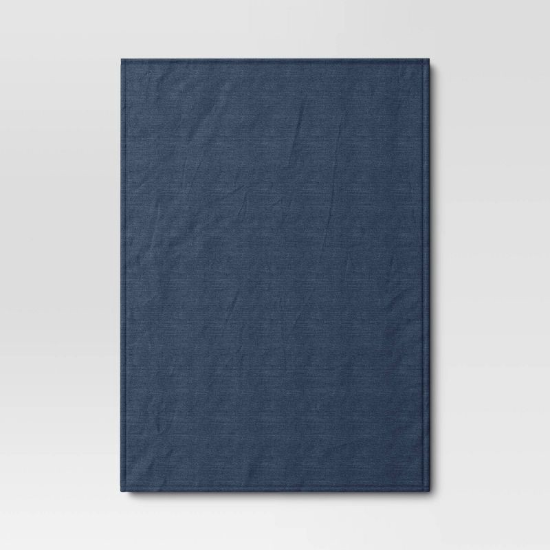 slide 3 of 5, Chenille Throw Blanket with Faux Shearling Reverse Blue - Threshold™: Lightweight, Knitted, 50x70 inches, Machine Washable, 1 ct