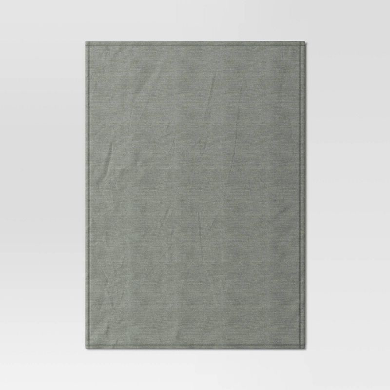 slide 3 of 5, Oversized Casual Chenille Throw with Faux Shearling Reverse Soft Green - Threshold™: Lightweight, 50x70, Machine Washable, 1 ct