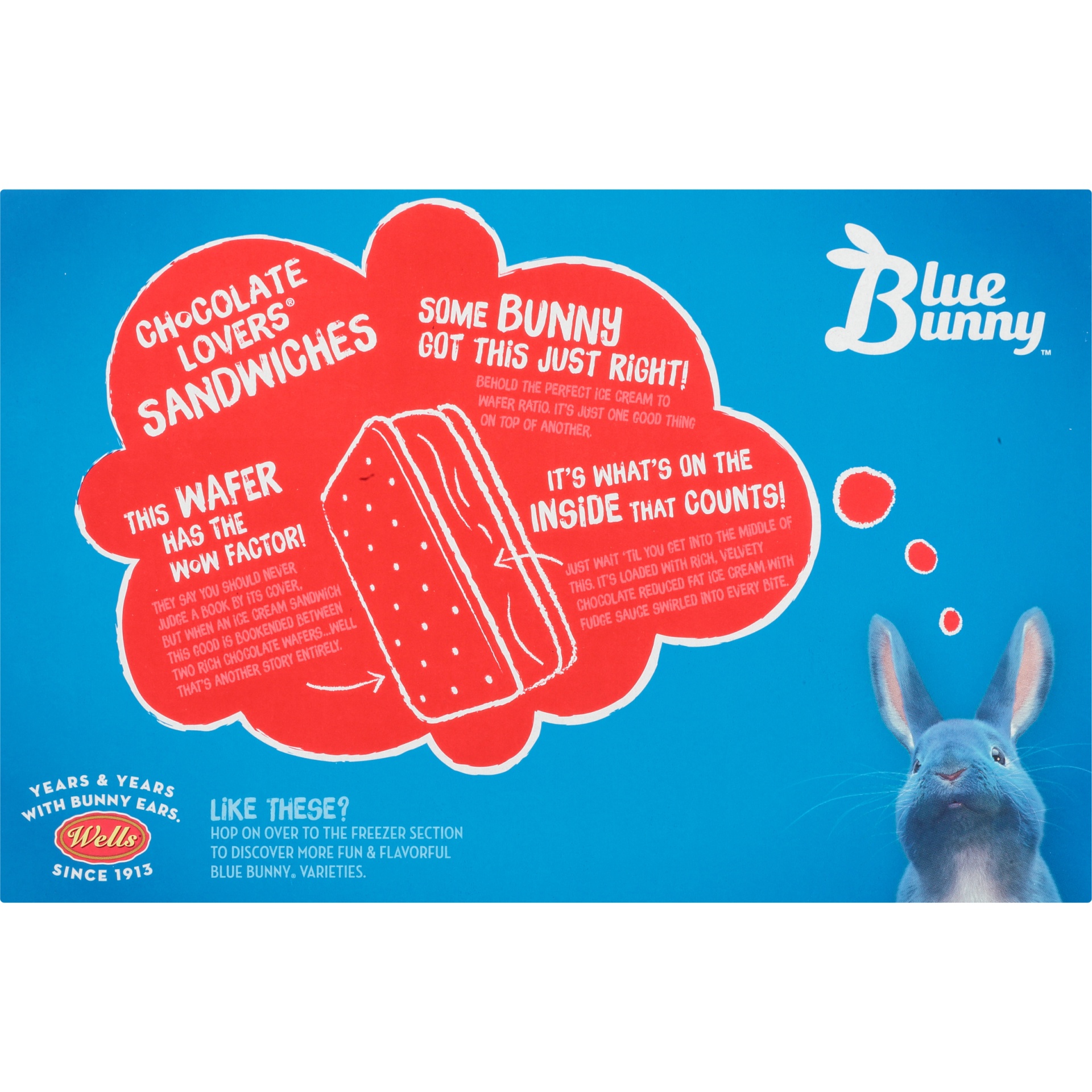 slide 5 of 8, Blue Bunny Chocolate Lovers Ice Cream Sandwiches, 8 ct