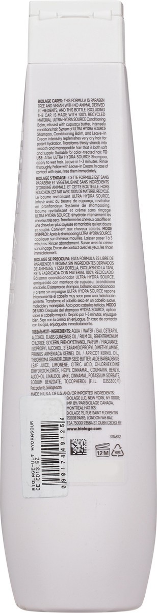 slide 3 of 9, Biolage Professional Ultra Hydrasource Conditioning Balm 13.5 fl oz, 13.5 fl oz