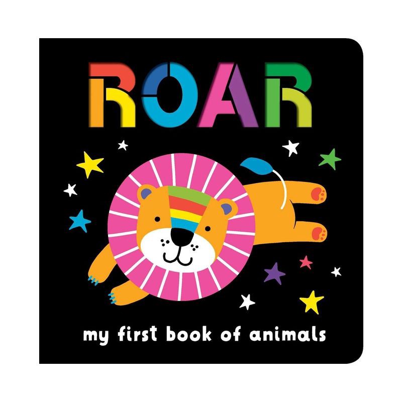 slide 1 of 2, Neon Books: Roar: My First Book of Animals - by Editors of Silver Dolphin Books (Board Book), 1 ct