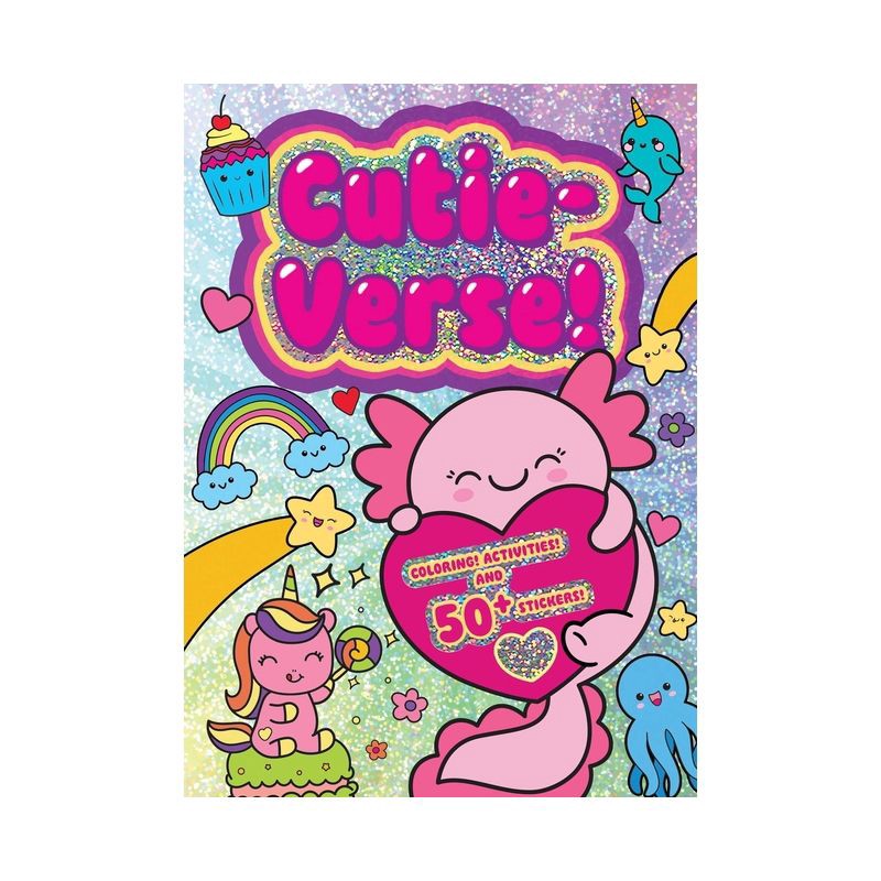 slide 1 of 5, Jumbo Foil Coloring Book: Cutie-Verse - (Jumbo 224-Page Coloring Book) by Editors of Silver Dolphin Books (Paperback), 1 ct