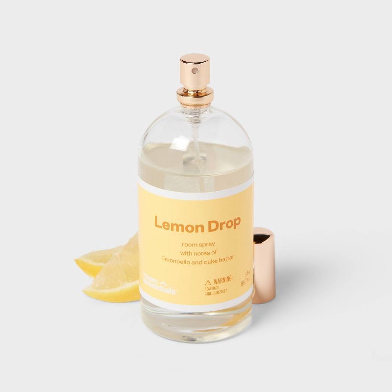 slide 3 of 3, 3 fl oz Glass Room Spray Lemon Drop - Room Essentials™, 3 fl oz