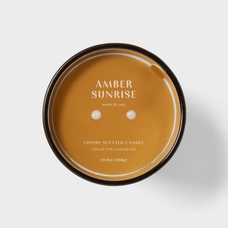 slide 4 of 4, 20oz Metallic Jar Candle Amber Sunrise - Threshold™, 20 oz
