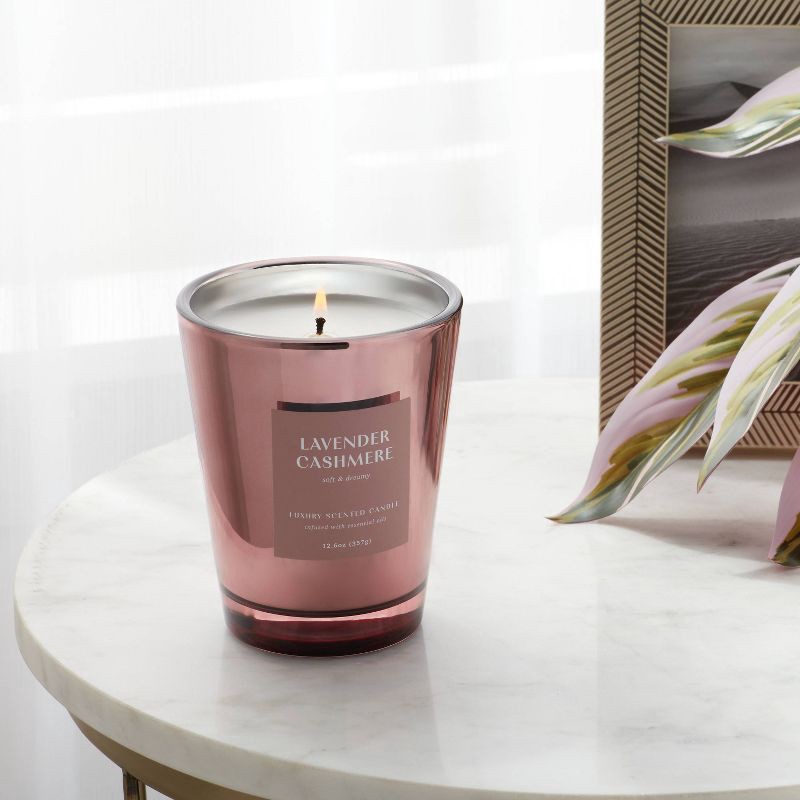 slide 2 of 4, 12.6oz Metallic Jar Candle Lavender Cashmere - Threshold™, 12.6 oz