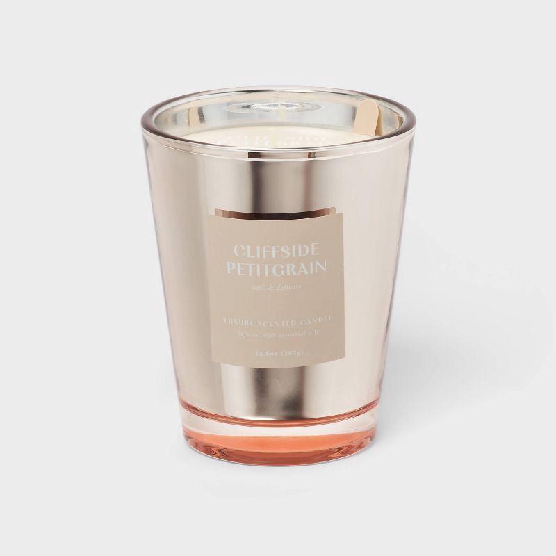 slide 1 of 4, 12.6oz Metallic Jar Candle Petitgrain Canyon - Threshold™, 12.6 oz