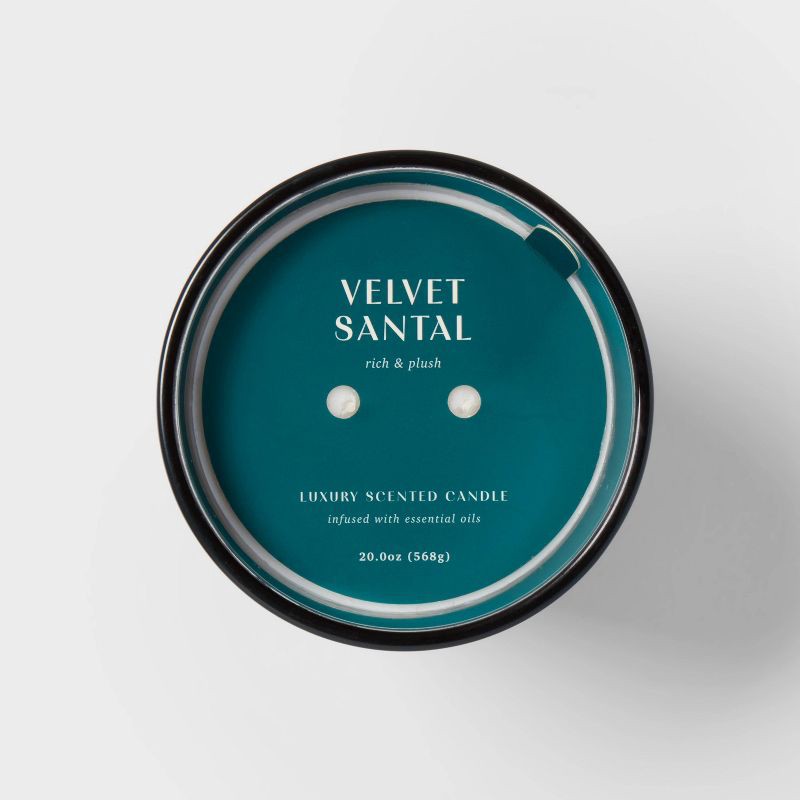 slide 4 of 4, 20oz Metallic Jar Candle Velvet Santal - Threshold™, 20 oz