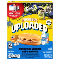 Lunchables Uploaded Turkey and Cheddar Sub Sandwich Snack Kit, 15 oz Box