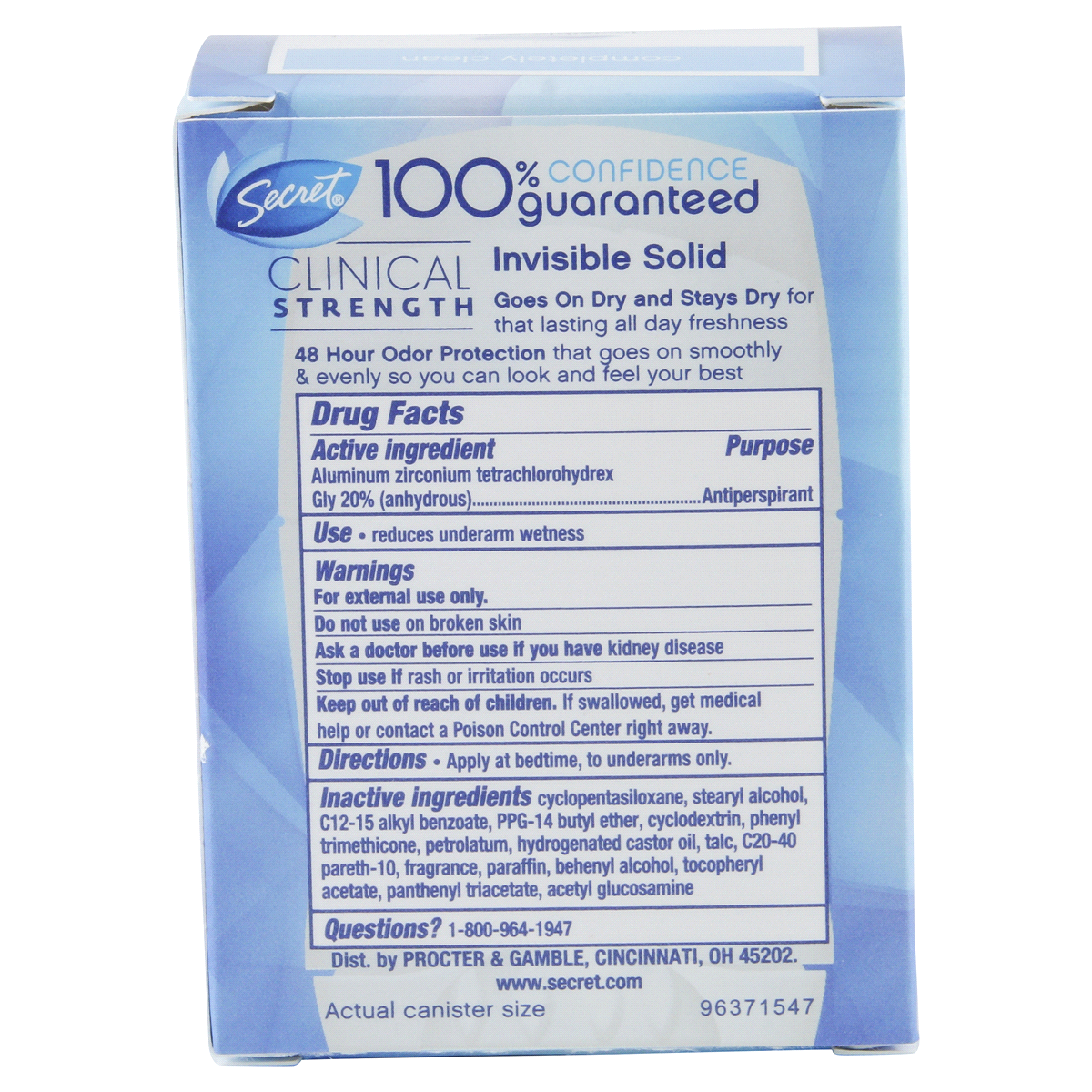 Secret Clinical Strength Invisible Solid Women's Antiperspirant